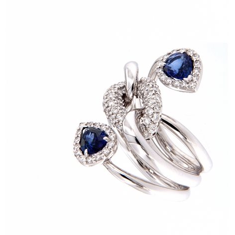 Ring Crivelli Woman ZAFFIRO in Gold Zaffiro 2.00 Ct 372-2738 ZF 2.00 - 372-2738 ZF 2.00